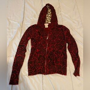 Vintage cashmere rose hoodie
